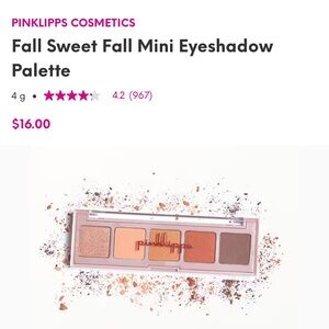 🍒4/$25🍒 Pinklipps Fall Sweet Fall Mini Eyeshadow  Palette